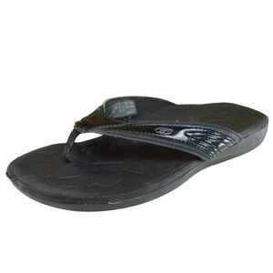 Dr. Scholl's Sz 7 M Black Flip Flop Synthetic Women Sandals